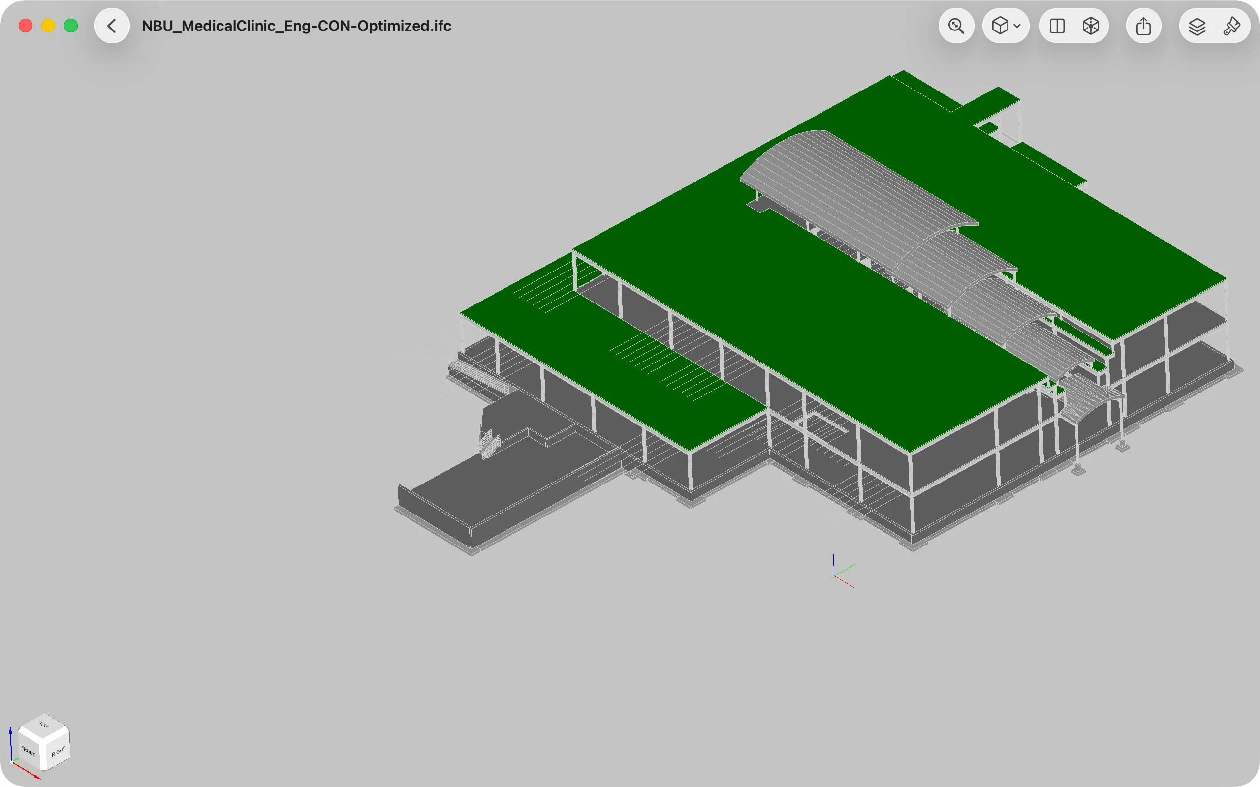 Viewra IFC displaying a BIM model.