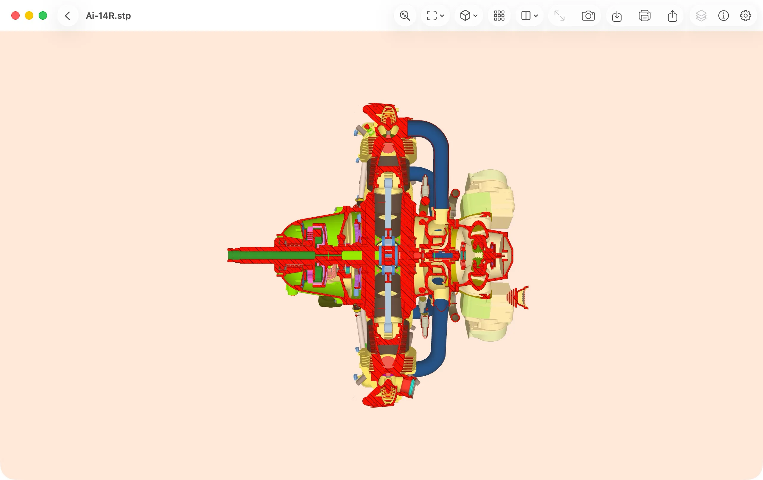 Viewra 3D model tree controls.
