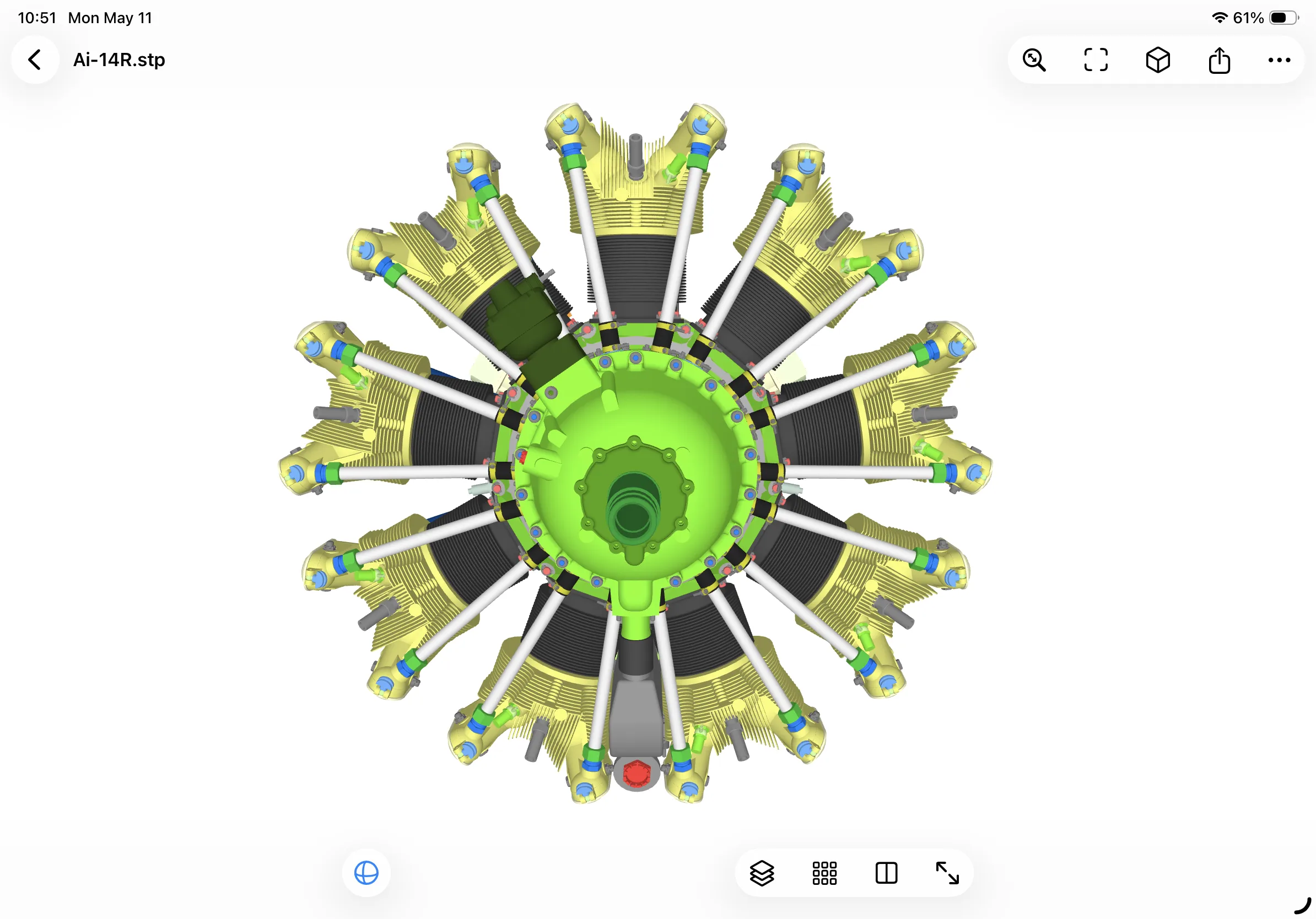 Viewra 3D displaying a 3D CAD model.
