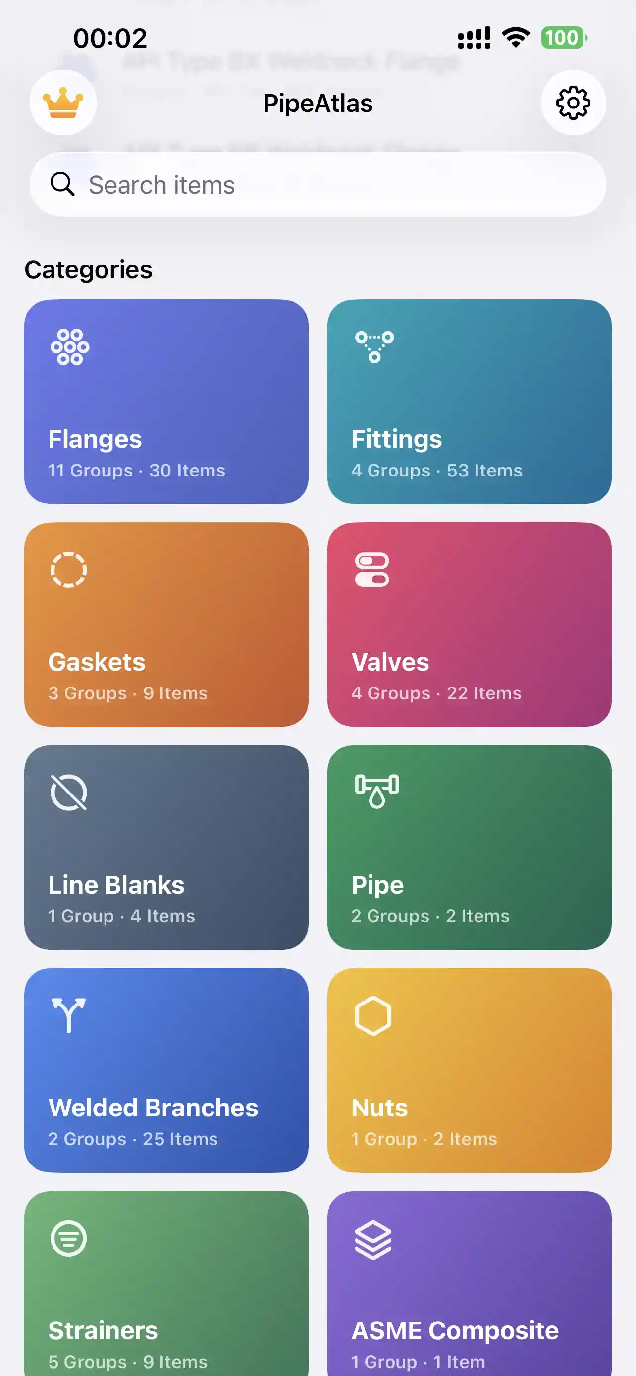 Piping data reference for engineering work.