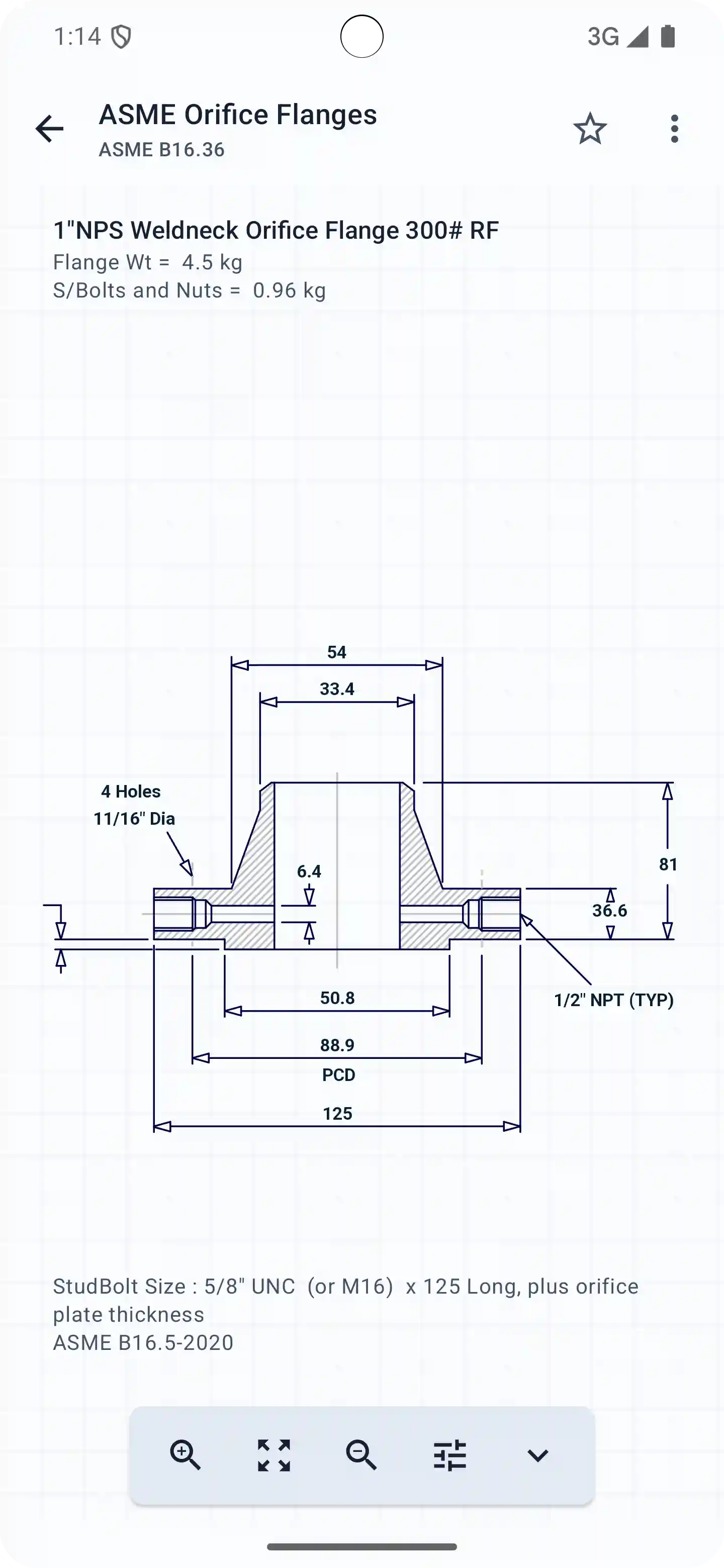 Piping data reference for engineering work.