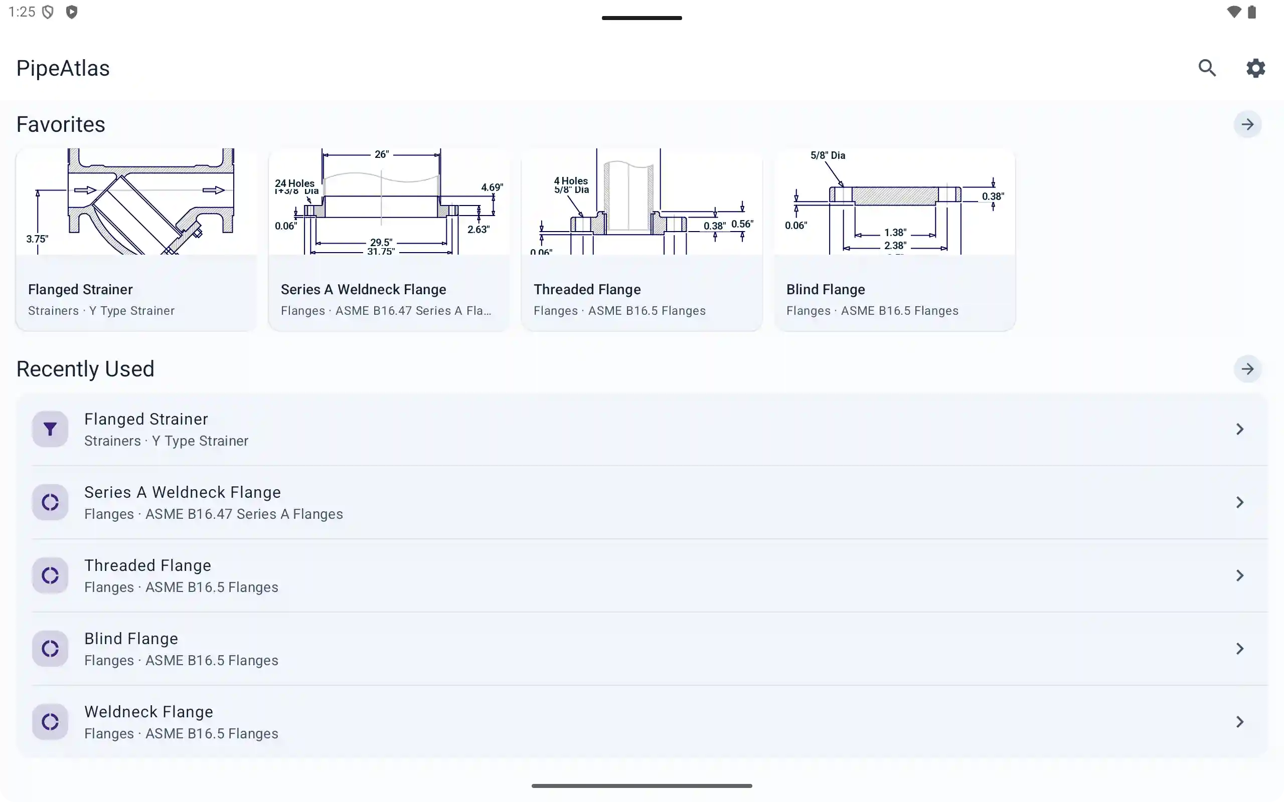 Piping data reference for engineering work.