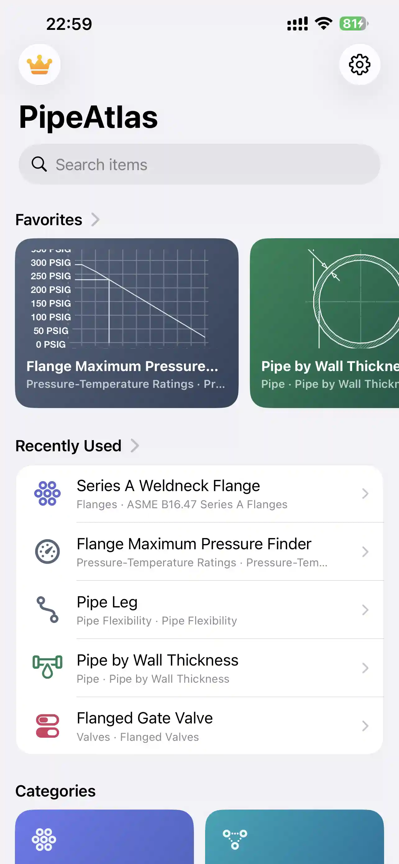 Piping data reference for engineering work.